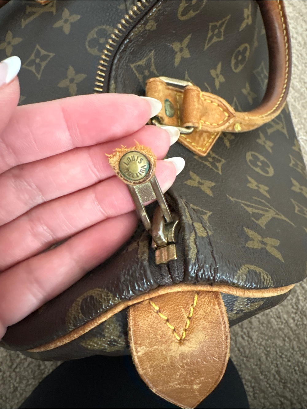 Louis Vuitton Monogram Canvas Top-Handle Satchel in Brown and Tan - Picture 8 of 8